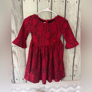 Red Lace Kids Dress